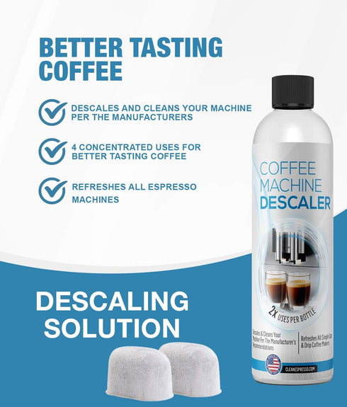 CleanEspresso Breville Compatible Espresso Cleaning Kit, 40 Cleaning Tablets & Maintenance Supplies