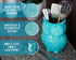 Comfify Decorative Owl Utensil Holder, Aqua Blue Ceramic Cookware Crock & Organizer, 5” x 7” x 4” Size