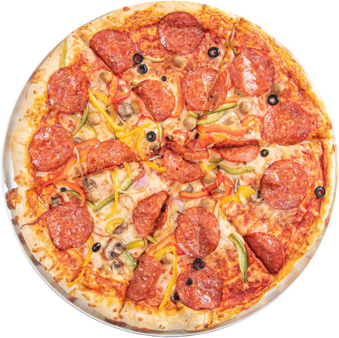 Restaurantware Met Lux 18 Inch Commercial Pizza Pan, Heavy-Duty Aluminum Round Baking Tray for Pizzas
