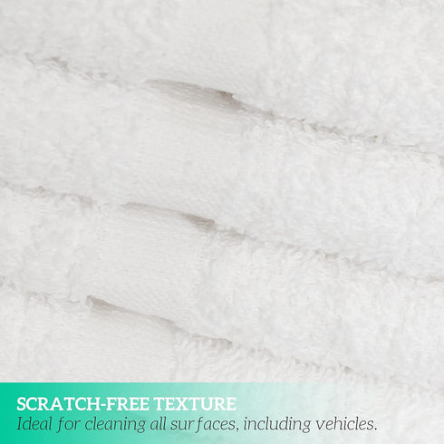 12" 12" 50 Pack 100% GREEN LIFESTYLE Washcloths x - Cotton Wash Cloths, Bulk Washcloths, Face Towels Cotton, Soft