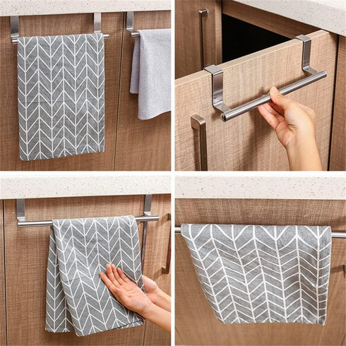Stainless Steel Towel Rack, Bathroom Towel Holder Stand, Wall Mounted Organizer Shelf for Kitchen Towels (1 pcs)