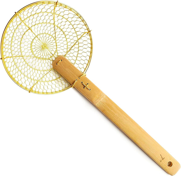 Round Brass Spider Strainer/Skimmer, 7"