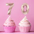 Nuanchu 70th Birthday Candles - Happy Birthday Cake Topper 3D Diamond Shape Sparkler Number Candles for Party Decoration
