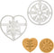 Set of 2 Icelandic Magical Stave Cookie Cutters - Designs: Love Charm Astarstafur & Runic Compass Vegvisir (2 pieces) -
