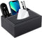 Multifunction PU Leather Tissue Box Cover, Black Rectangular Storage Box for Napkins, Remote Control, Desk Organizer