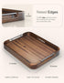 17"x13" TIDITA Ottoman Tray for Living Room Rectangle Serving Tray with Handles Acacia Wooden Tray for Coffee Table