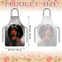 3 Pieces African American Women Aprons, Waterproof Adjustable Black Girl Art Bibs for Cooking, Baking