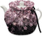 Pink Cherry Blossom Print Cotton Tea Cozy for Teapots, Insulated Kettle Cover for Home Kitchen Decor