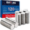 DIYMAG 120Pcs Premium Brushed Nickel Refrigerator Magnets 10x2mm, Small Round Cylinder Fridge Magnet