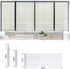 Viseeko Window Privacy Film: Stripe Frosted Glass Vinyl for Door Cover, Static Cling Home Office UV Protect