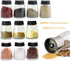 Celiseaya (10 1PCS Glass Spice Jars, Double Lids Seasoning Shakers Glass Bottles Spice Shakers Sifter Barbecue Salt