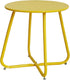 Elevon E-Coated Steel Side Table Weather Resistant Outdoor 17.5 Round End Table