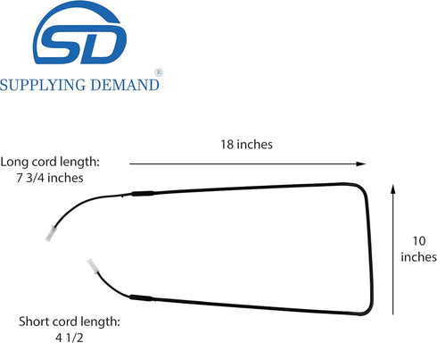 Supplying Demand 2323198 2176065 Refrigerator Defrost Heater Assembly Replacement, Model Specific