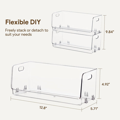 Closet 2 HBlife Clear Acrylic Kids Shoe Rack Baby Toddler Shoe Storage Organizer for Floor Entryway Bedroom, Tier