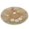 NGFF Beach Coral Christmas Tree Skirt with Cute Santa and Snowman Dolls Design, Gorgeous Xmas Decoration