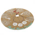 NGFF Beach Coral Christmas Tree Skirt with Cute Santa and Snowman Dolls Design, Gorgeous Xmas Decoration