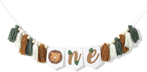 Bohemian Lion High Chair Banner,the Lion's First Birthday, the King of the
