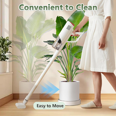 2 Pack 11" MCleanPin Plant Caddy with Hidden Wheels, Heavy Duty Rolling Plant Stand with Removable Drainage Tray