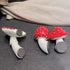 3 PCS Mushroom Refrigerator Magnets, Cute Fairy Tale Red Mushroom Stickers for Home Office Creative Decor