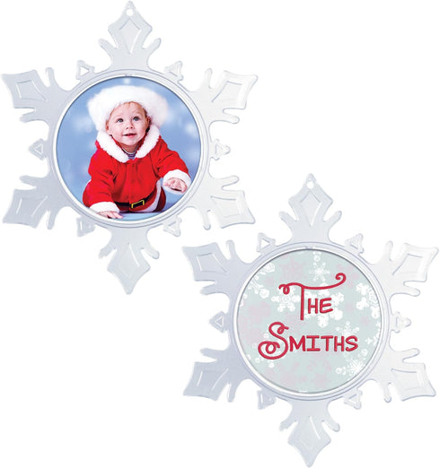 Make Your Own Acrylic Craft Photo Snowflake Ornaments, Pack of 12