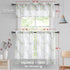 FMFUNCTEX White Valance Curtains, Print Tree Branch Semi Sheer, 50 x 15 Inches, 1 Panel