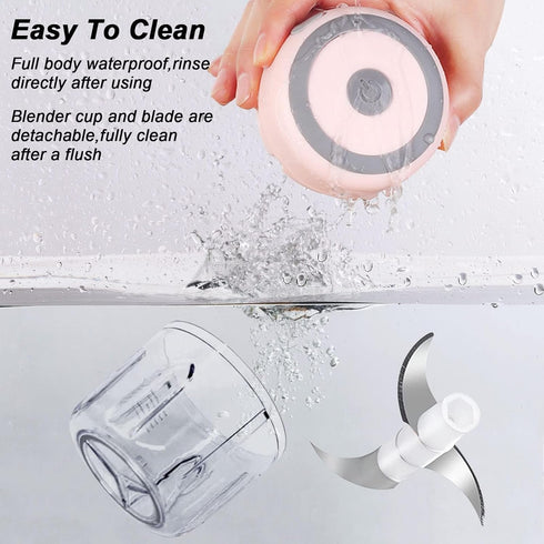 Electric Garlic Chopper, 250ML USB Food Chopper, Mini Vegetable Mincer for Garlic, Ginger, Chili, Vegetables