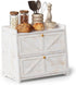 Trironsun Vintage Double Layer Bread Box for Kitchen Counter Bamboo Bread Storage