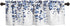 Lush Decor Weeping Flowers Valance Curtain for Windows, Navy and Blue, 18" x 52"