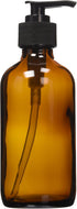 NaRaMax 8 oz Amber Glass Lotion/Soap Dispenser with Black Pump