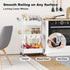 Rcemlip 3 Tier Rolling Cart with Wheels for Pantry Organizers and Storage, Metal Utility Kitchen Cart for Fruit