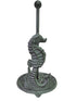 De Leon Collections Cast Iron Seafoam Green Sea Horse Coastal Ocean Freestanding Weighted Base Paper