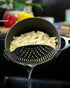 Heat Resistant Silicone Pot Strainer - Clip on Pan Strainer for All Pots and Bowls, Black (LJ-ZLK-1127B1)