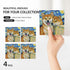 Set 4, 4 Inch Van Gogh Shiba Inu Coasters for Drinks of Watercolor Dog Absorbent Diatomite Ceramics Coasters for Coffee