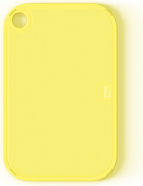 Zuutii Plastic Cutting Board, 16.5"x10.6" Large Chopping Board with Juice Grooves, Dishwasher-Safe (Yellow)