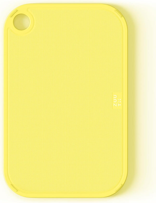 Zuutii Plastic Cutting Board, 16.5"x10.6" Large Chopping Board with Juice Grooves, Dishwasher-Safe (Yellow)