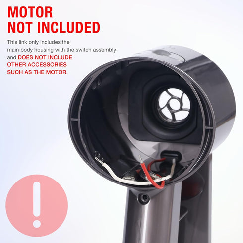 Main Body Assembly Housing for Dyson V8 SV10 Vacuum Cleaner, Compatible Part 967812-01, Built-in Trigger Switch