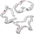 Unicorn Cookie Cutters, 3-Pc. Set Made in USA by Ann Clark, Unicorns and Rainbow