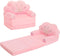 MOONBEEKI Toddler Chair ComfyFoldable Princess Couch for Girl, Toddler Recliners for Kids