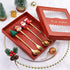 Christmas Spoon, Stainless Steel Christmas Tree Tea Spoon, Creative Tableware Gift, Holiday Party Supply (6pcs-B)