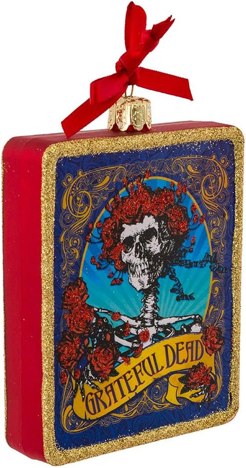 Kurt Adler Glass Grateful Dead Ornament, 4.25-Inch for Christmas
