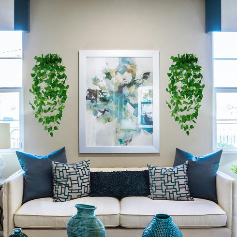 Freyalife Fake Hanging Plants for Room Decor, Artificial Ivy vines Greenery Leaves Garlands for Home Aesthetic living