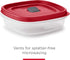 Rubbermaid 16-Piece BPA-Free Plastic Food Storage Set with Red Vented Lids, Microwave & Dishwasher Safe