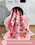 Macgace 5ft Pink Round Rug for Girls Bedroom, Machine Washable Floral Area Rugs with Non Slip Backing, Cute Flower