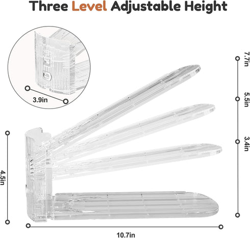 Closet,12 Pack Shoes,3 50%(Clear,12 Pack) Neprock Shoe Slots Organizer for Acrylic Shoe Stackers for A Pair of Levels