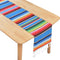 BOXAN Mexican Serape Table Runner, 14 x 84 Inch Fringe Cotton Blanket for Party Wedding Decorations