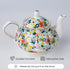 33.8 oz Porcelain Tea Pot Luxury Gold Trim Floral Ceramic Teapot Waterpot Tea Maker for Blooming Loose Leaf Tea Coffee