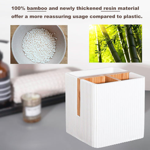 rejomiik Toothbrush Holders for Bathroom Countertop, 3 Slots Electric Toothbrush and Toothpaste Storage Organizer