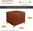 20 20 Inch NettyPro Outdoor Patio Side Table Cover x Waterproof Square Ottoman Table Cover All Weather Protection Brown