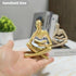 4.5 Inch Gold Reading Woman Statue, Thinker Sculpture for Bookshelf Decor, Modern Gold Home Accents, Coffee Table