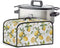 Crock for Pot Cover 6-8 qt, Yellow Lemon Slow Cooker Dust Cover with Pocket for Accessories